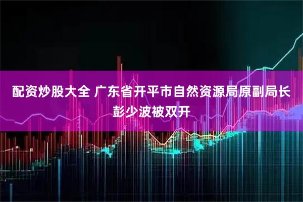 配资炒股大全 广东省开平市自然资源局原副局长彭少波被双开